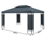 Paviljoen Elda Antraciet XXL 3x4 meter (Goedkope Partytent), Verzenden, Nieuw, 2 meter of meer, Partytent