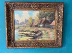 Hollandse School (XX) - Boerderij met bootje