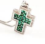 Ketting met hanger - 18 karaat Witgoud - 2.68ct. tw. Diamant, Sieraden, Tassen en Uiterlijk, Antieke sieraden