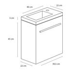 Fonteinmeubel Differnz Tight 40x22 cm Wit, Ophalen of Verzenden, Nieuw
