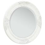 vidaXL Wandspiegel barok stijl 50 cm wit, Huis en Inrichting, Woonaccessoires | Spiegels, Verzenden, Nieuw