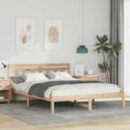 vidaXL Bedframe Bruin 160 x 200 cm Massief grenenhout, Verzenden, Nieuw, Beige, Hout