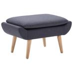 vidaXL Voetenbank 73x43x42 cm stoffen bekleding donkergrijs, Huis en Inrichting, Banken | Voetenbanken en Poefen, Verzenden, Nieuw