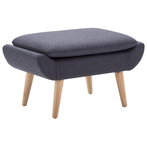 vidaXL Voetenbank 73x43x42 cm stoffen bekleding donkergrijs, Huis en Inrichting, Banken | Voetenbanken en Poefen, Nieuw, Verzenden