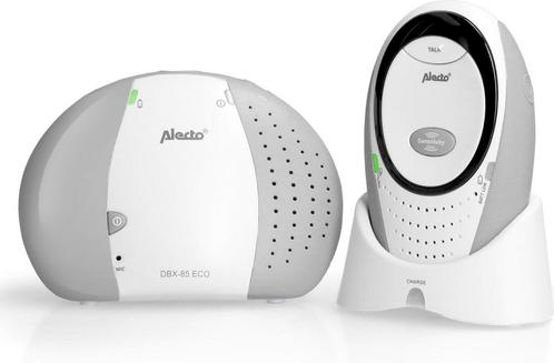 Alecto DBX-85GS - Full Eco DECT babyfoon - Wit/Grijs, Kinderen en Baby's, Babyfoons, Verzenden