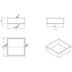Wiesbaden Demis Inbouwnis - 30x30x10cm - Geborsteld Brons, Ophalen of Verzenden, Nieuw, Rvs