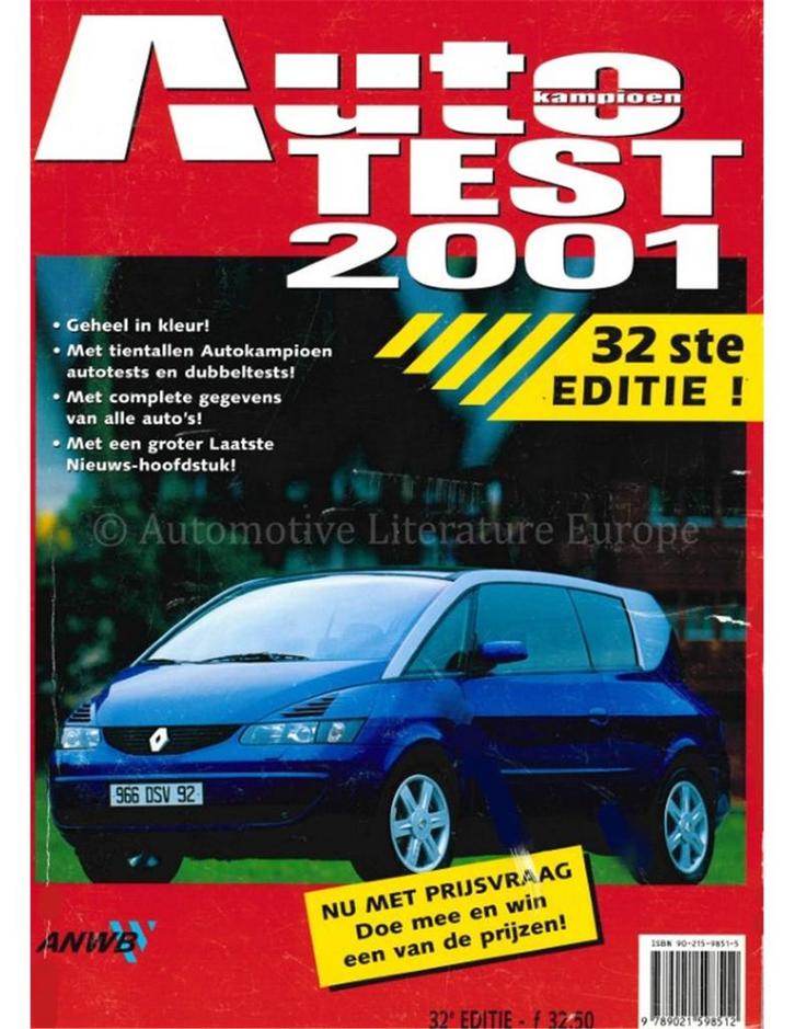 2001 AUTOTEST JAARBOEK NEDERLANDS, Boeken, Auto's | Folders en Tijdschriften
