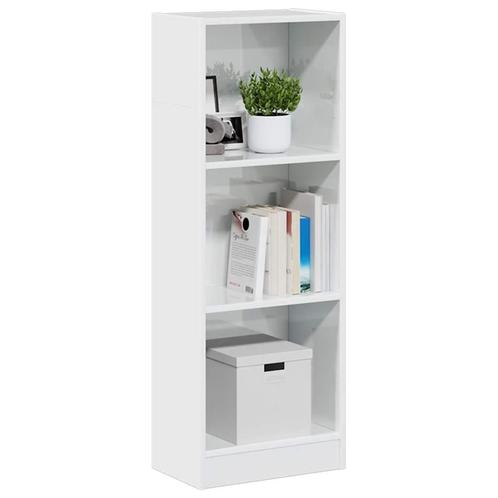 vidaXL Boekenkast 40x24x109 cm bewerkt hout hoogglans wit, Huis en Inrichting, Kasten | Boekenkasten, Nieuw, Overige houtsoorten