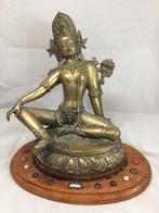 Bodhisattva Vajrapani - Brons, Hout, Steen (mineraal) -, Antiek en Kunst