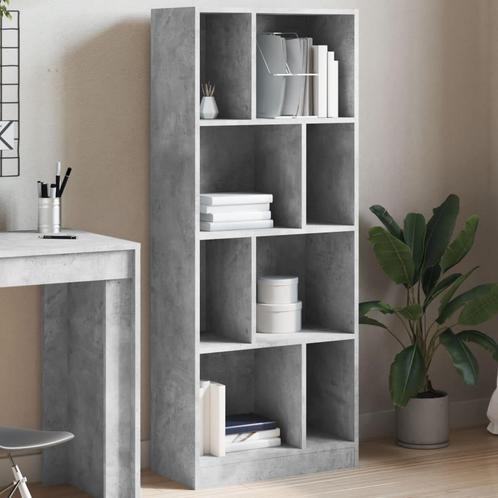 vidaXL Boekenkast 57x28,5x141 cm bewerkt hout betongrijs, Huis en Inrichting, Kasten | Boekenkasten, Nieuw, Overige houtsoorten