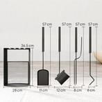 Haardgereedschap Set 5-delig Haardaccessoires Met Bezem, Sch, Huis en Inrichting, Haarden, Verzenden, Nieuw