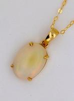 Zonder minimumprijs - Hanger - 14 karaat Geel goud Opaal, Sieraden, Tassen en Uiterlijk, Antieke sieraden