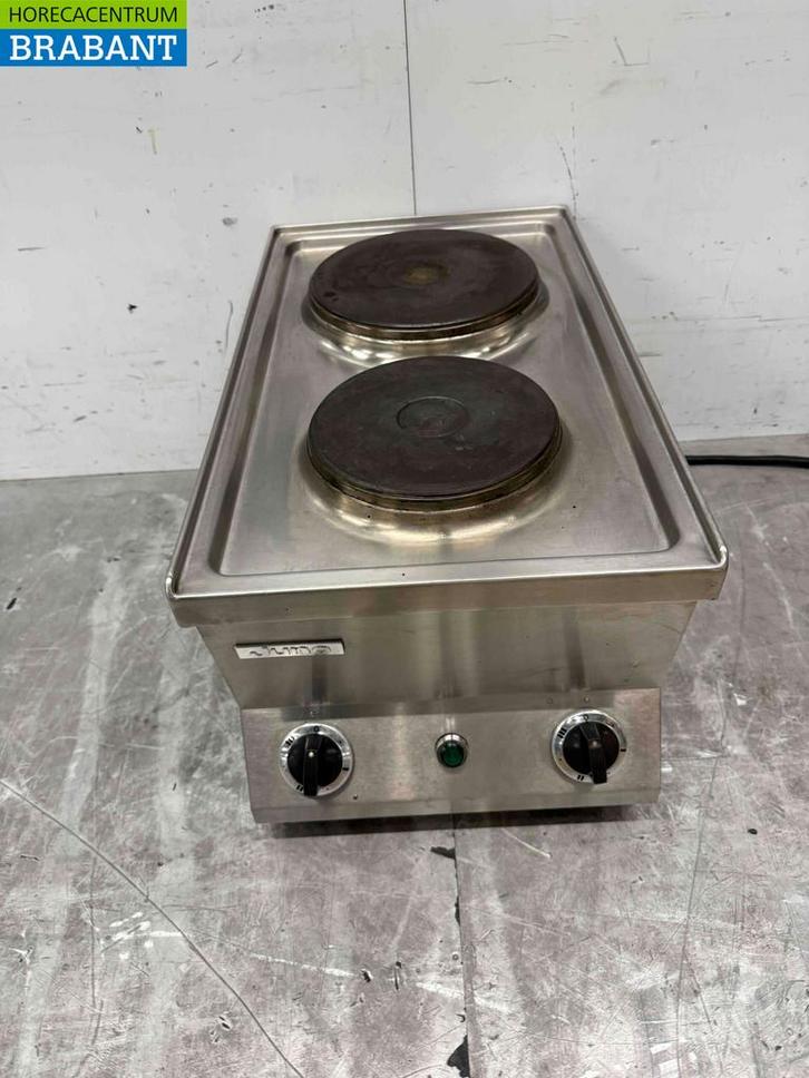 RVS Buderus 2 pits elektrisch fornuis kookplaat 35 cm 400V, Zakelijke goederen, Horeca | Keukenapparatuur, Gebruikt, Ophalen of Verzenden