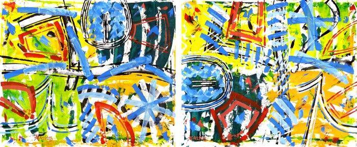 ACA (Angelo Calabria) - Elaborazione 2862/2863 (Coral Reef, Antiek en Kunst, Kunst | Schilderijen | Modern