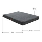 Hondenbed / hondenmand Milow - 92 x 69 x 8 cm - Grijs, Dieren en Toebehoren, Verzenden, Nieuw