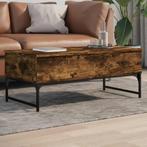 vidaXL Salontafel 100x50x40 cm bewerkt hout en metaal, Verzenden, Nieuw, Metaal, 100 tot 150 cm