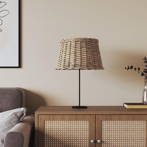 vidaXL Lampenkap Ø45x28 cm wicker bruin, Huis en Inrichting, Lampen | Lampenkappen, Bruin, Nieuw, Verzenden