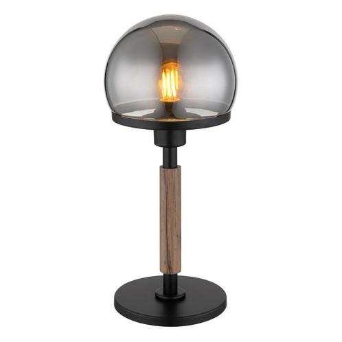 Tafellamp HAKU Matt zwart E27 Metaal ø18.0cm H:40.0cm, Huis en Inrichting, Lampen | Tafellampen, Nieuw, Metaal, Ophalen of Verzenden