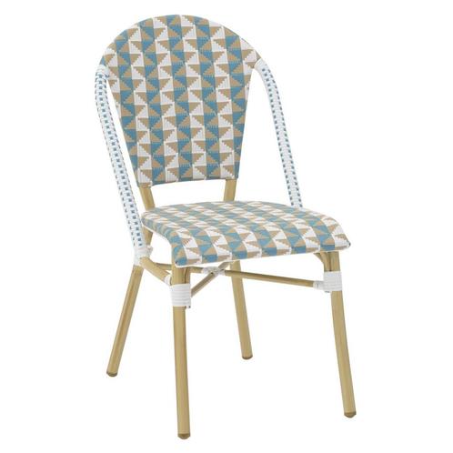 Stoel | MONICA | Aluminium Rotan/Aluminium | Turquoise |, Zakelijke goederen, Horeca | Keukenapparatuur, Nieuw in verpakking, Verzenden