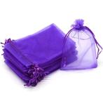 Fako Bijoux® - Organza Zakjes - 10x15cm - Donkerpaars - 100, Verzenden, Nieuw