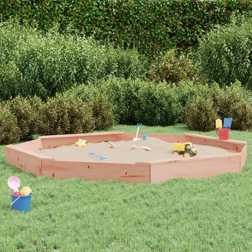 vidaXL Zandbak met bankjes achthoekig massief douglashout, Kinderen en Baby's, Speelgoed | Buiten | Zandbakken, Nieuw, Verzenden