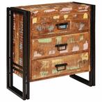 vidaXL Dressoir met lade Bruin 66 x 33 x 70 cm massief, Huis en Inrichting, Kasten | Dressoirs, Verzenden, Nieuw, Overige houtsoorten