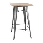 Statafel | BISTRO | Hout/Staal | Essenhout Blad | Grijs, Verzenden, Nieuw in verpakking