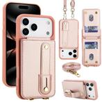 iPhone 17 Pro Max Hoesje met Pasjeshouder en Draagkoord Rosé, Ophalen of Verzenden, Nieuw