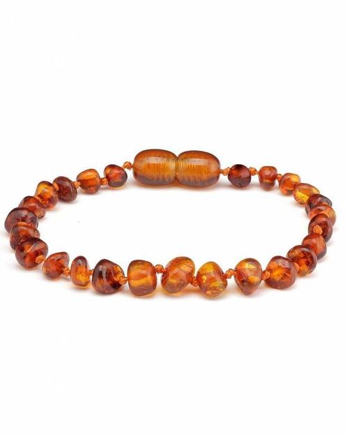 Barnsteen kinder armbandje - cognac (16 cm), Sieraden, Tassen en Uiterlijk, Armbanden