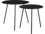 Mica Decorations Pontus Bijzettafel - Set van 2 - H45 x Ø55, Huis en Inrichting, Verzenden, Nieuw