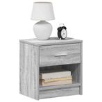 vidaXL Nachtkastjes 2 st met lade 39x28x41 cm grijs sonoma, Huis en Inrichting, Slaapkamer | Nachtkastjes, Verzenden, Nieuw, Hout