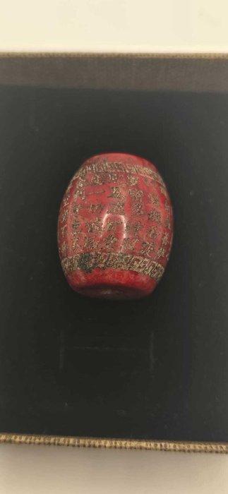 Kraal - Cuenta Dzi Kong Sagrada de las 10 Oraciones en Jade, Antiek en Kunst, Curiosa en Brocante