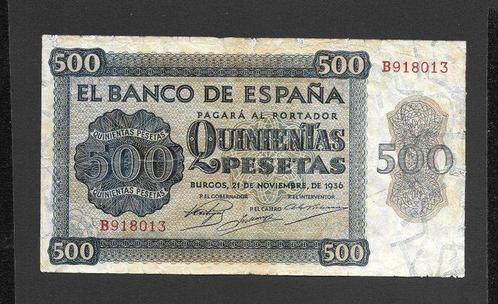 Spanje. - 500 pesetas 1936 - Pick 102  (Zonder Minimumprijs), Postzegels en Munten, Munten | Nederland