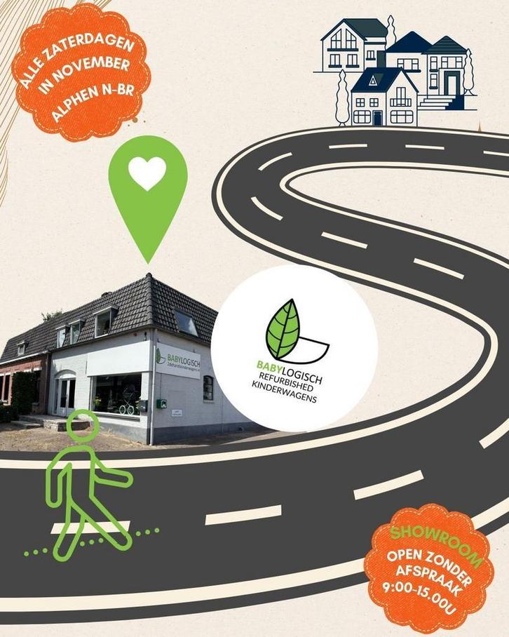 BABYLOGISCH - elke zaterdag in november geopend 9.00-15.00u, Kinderen en Baby's, Kinderwagens en Combinaties, Duowagen, Luchtbanden