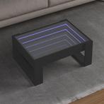 vidaXL Salontafel met Infinity LED 70x53x30 cm zwart, 50 tot 100 cm, Verzenden, Nieuw, 50 tot 100 cm