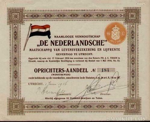 Oude aandelen en briefhoofden: grootste website van NL !, Postzegels en Munten, Aandelen en Waardepapieren, Verzenden