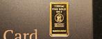 Duitsland. Gold bar Heimerle&Muele Gold Bar with Secain Card
