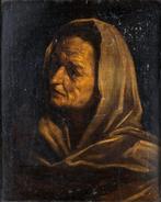 Pietro Bellotti (1625 - 1700) - Head of Old Woman (Study of, Antiek en Kunst