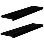 vidaXL Vensterbanken 2 st 100x25x2 cm massief eikenhout, Verzenden, Nieuw