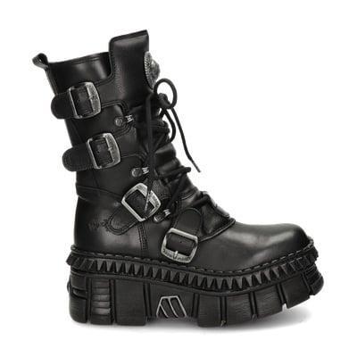 New Rock veterboots voor dames in het Zwart, Kleding | Dames, Schoenen, Lage of Enkellaarzen, Zwart, Nieuw, Verzenden