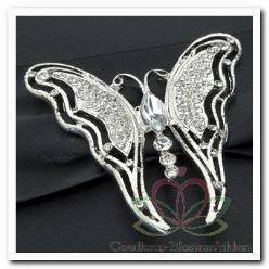 Strass Slider de luxe Vlinder zilver Strass Slider d, Hobby en Vrije tijd, Knutselen, Nieuw, Ophalen of Verzenden