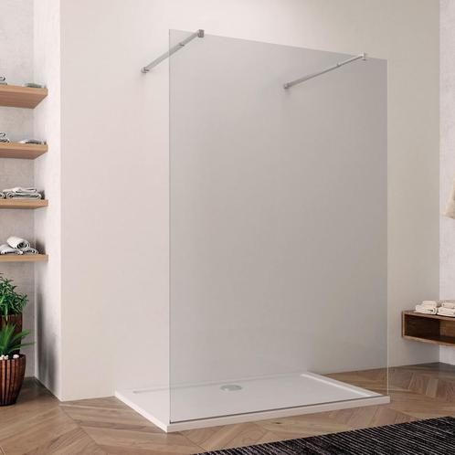 Lacus Douchewand Filicudi Helder Glas | Vrijstaand | Chroom, Doe-het-zelf en Verbouw, Sanitair, Douche, Nieuw, Chroom, Ophalen of Verzenden