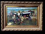 Eustaquio Segrelles (1936) - Pescadores en la playa de Javea, Antiek en Kunst, Kunst | Schilderijen | Klassiek