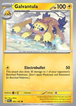 Galvantula 065/182 reverse holo Paradox Rift, Hobby en Vrije tijd, Verzamelkaartspellen | Pokémon, Losse kaart, Nieuw, Foil, Ophalen of Verzenden