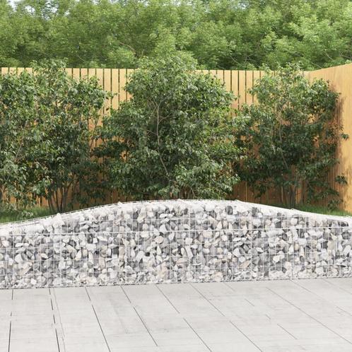 vidaXL Schanskorven 20 st gewelfd 400x50x40/60 cm, Tuin en Terras, Bloembakken en Plantenbakken, 100 cm of meer, Nieuw, Metaal