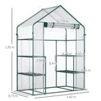 TRUUSK Foliekas Bevaarbaar Tomatenkas 142x73x195cm Met 6 Pla, Verzenden, Nieuw