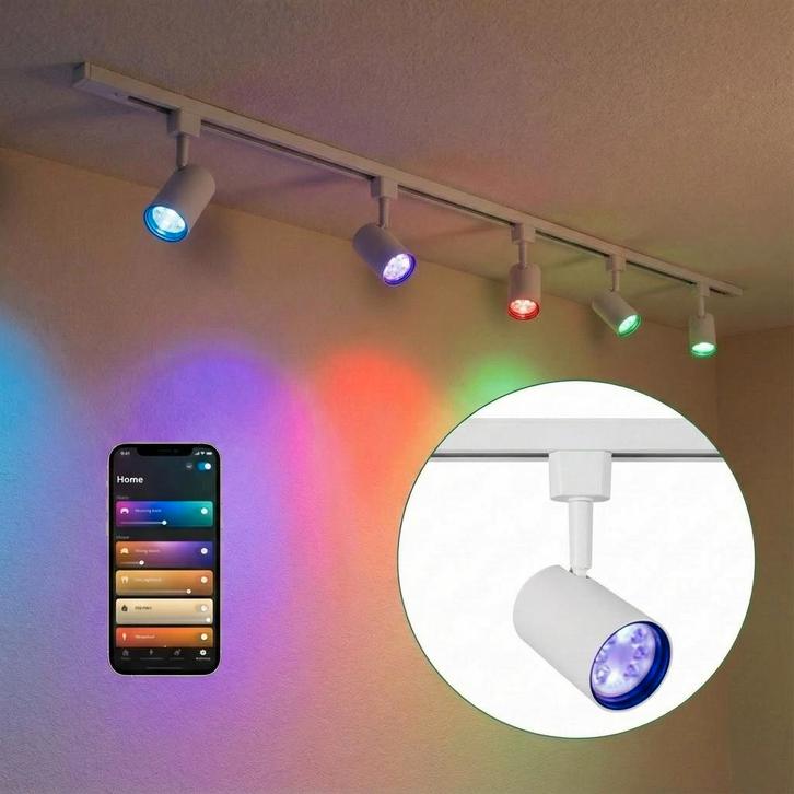 Smart Railsysteem 1-fase | HUE compatible | 3 Meter | Wit, Huis en Inrichting, Lampen | Plafondlampen, Nieuw, Ophalen of Verzenden