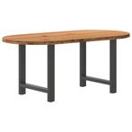 vidaXL Eettafel 180x90x74 cm ovaal massief eikenhout, Verzenden, Nieuw