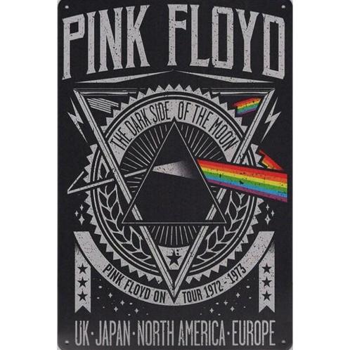 Wandbord -  Pink Floyd The Dark Side Of The Moon Tour 72/73, Huis en Inrichting, Woonaccessoires | Wanddecoraties, Nieuw, Ophalen of Verzenden