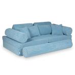 Modulaire Montessori speelbank in blauwe waffle corduroy..., Kinderen en Baby's, Kinderkamer | Inrichting en Decoratie, Ophalen of Verzenden
